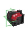 LASER DE LINHA CRUZADA VERDE MILWAUKEE C/PONTOS DE PRUMO