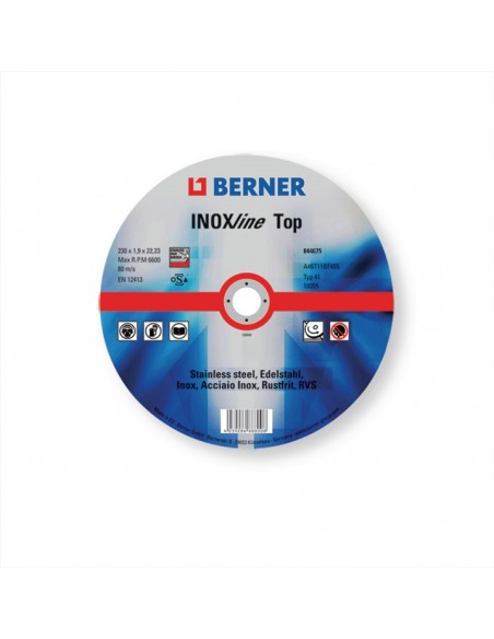 DISCO CORTE INOX BERNER 125X0,8X22