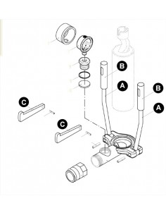 Suporte de Camisa da máquina de projetar Putzmeister MP25, peças de origem, Putzmeister, Maquinas, Construção