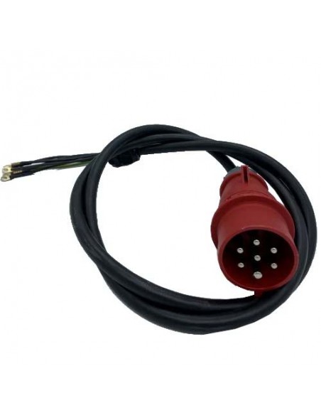 cabo eletrico, trifásico, Ficha trifásica, Máquina PFT, Reboco, Projectar, Vermelho, Maquinas, cabo elétrico