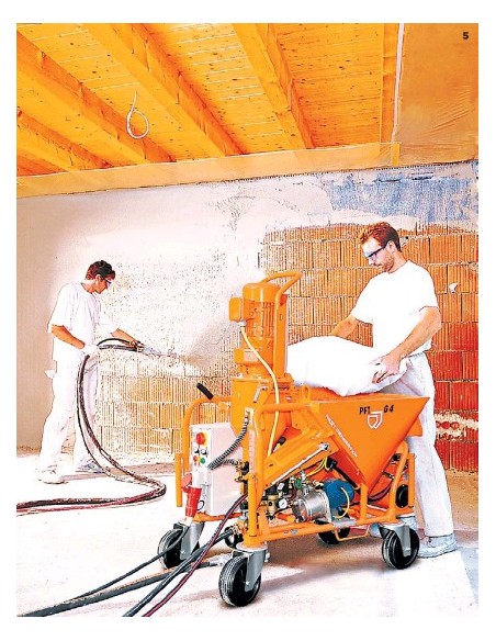 máquinas de projetar, projeção de rebocos, gessos, maquinas de reboco, Portugal, Máquinas de projectar, PFT G4, Mono