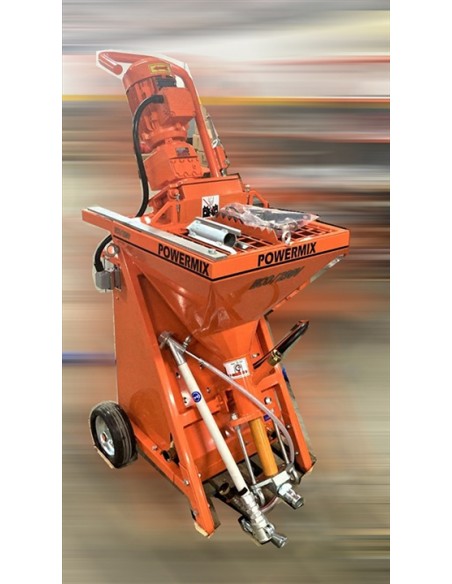Maquinas de Projetar, Maquinas Monofásicas, Powermix em Portugal, Projetar Reboco, Gesso, Argamassa em saco, Preços