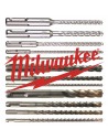 Brocas sds, Milwaukee, Fixação, Buchas, Furação Diamantada, brocas, berbequim, extração de poeiras, Brocas, diamet