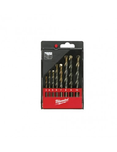 kit de 8 brocas para betão Milwaukee, Brocas para betão, Milwaukee, Brocas, furação, Betão, Martelo