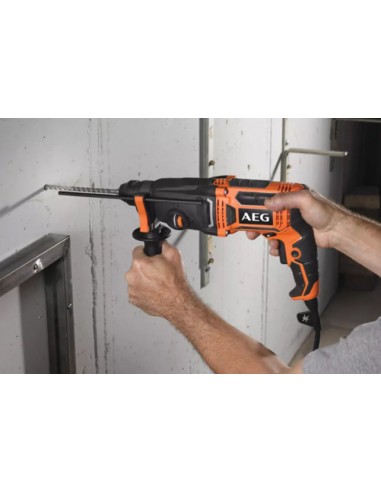 Martelo rotativo SDS-PLUS 800W, Potente motor de 800W, 24mm de capacidade de furação em betão, percussão, Berbequim