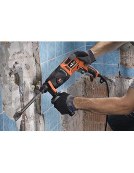 Martelo rotativo SDS-PLUS 800W, Potente motor de 800W, 24mm de capacidade de furação em betão, percussão, Berbequim