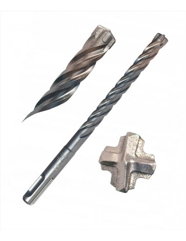 Brocas SDS Plus Hikoki 4 gumes, Brocas de 4 gumes, profissional, cabeça de carboneto de 4 gumes, Brocas Hikoki, alta re