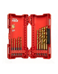 Estojo de 10 brocas, perfuração, furar, Ferramentas em promoção, Ferramentas Milwaukee, Ferramentas para construçã