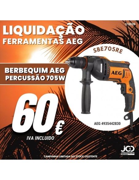 Berbequim com precursão, AEG SBE 705 RE 705W, furadoras, Perfuração, Ferramentas eletricas AEG, Ferramentas, Berbequi Berbequim com precursão, AEG SBE 705 RE 705W, furadoras, Perfuração, Ferramentas eletricas AEG, Ferramentas, Berbequi