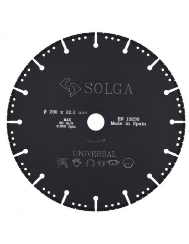 Discos de corte a seco, Fresas, Série especifica, Solga Diamant, Roços, alvenaria, asfalto, tijolo, materiais