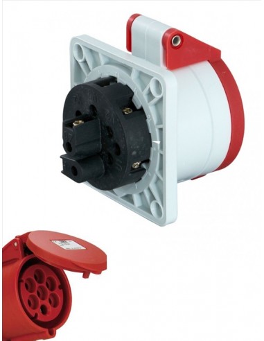 Tomada Fêmea, Ficha 7 Pins, 16 Amperes, Tomada industrial, PFT, Tomadas, Quadros elétricos, material eletrico