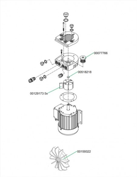 Kit de reparação 5 palhetas compressor R80, Maquina de reboco PFT Ritmo L, Compressores máquinas de reboco, Preços