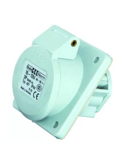 Tomada Fêmea, Ficha 7 Pins, 16 Amperes, Tomada industrial, PFT, inclinação 20%, Tomadas, Quadros elétricos, material