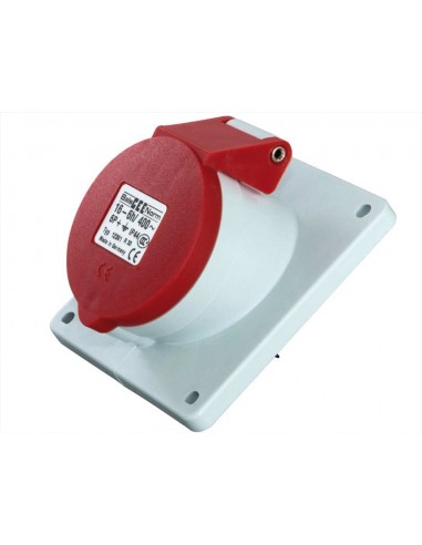 Tomada Fêmea, Ficha 7 Pins, 16 Amperes, Tomada industrial, PFT, inclinação 20%, Tomadas, Quadros elétricos, material