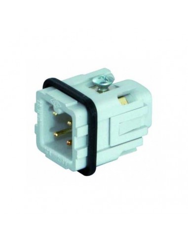 Ficha Cega Macho com 4 pinos, Ficha HDC Macho, 4 polos, Harting, Fichas HDC, conectores, Fichas, maquinas, PFT G4
