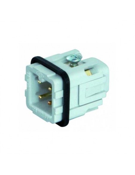 Ficha Cega Macho com 4 pinos, Ficha HDC Macho, 4 polos, Harting, Fichas HDC, conectores, Fichas, maquinas, PFT G4