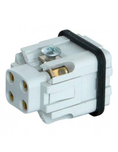 Ficha Cega Macho com 4 pinos, Ficha HDC Macho, 4 polos, Harting, Fichas HDC, conectores, Fichas, maquinas, PFT G4