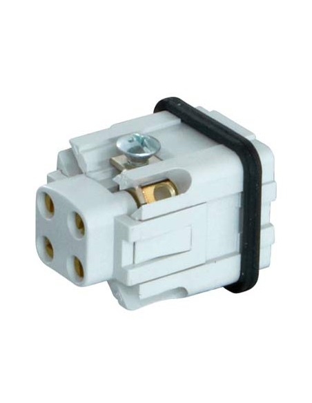 Ficha Cega Macho com 4 pinos, Ficha HDC Macho, 4 polos, Harting, Fichas HDC, conectores, Fichas, maquinas, PFT G4