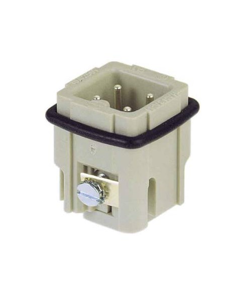 Ficha Cega Macho com 4 pinos, Ficha HDC Macho, 4 polos, Harting, Fichas HDC, conectores, Fichas, maquinas, PFT G4