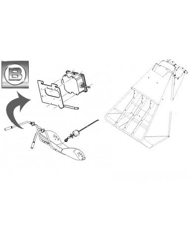Suporte base para comando emissor à distancia para Pá de arrasto, Balde de carga, Brinkmann, EstrichBoy EC 350 B