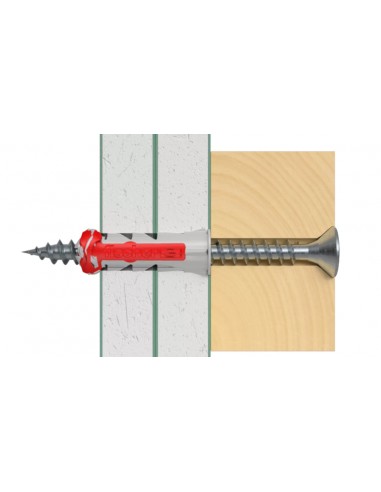 Buchas Duopower Fischer, Fixação, Em alvenaria, Betão, Fixa, Bucha, 100 unidades, Paredes, tetos, materiais, Silicone