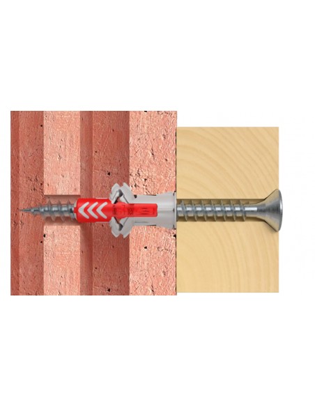 Buchas Duopower Fischer, Fixação, Em alvenaria, Betão, Fixa, Bucha, 100 unidades, Paredes, tetos, materiais, Silicone