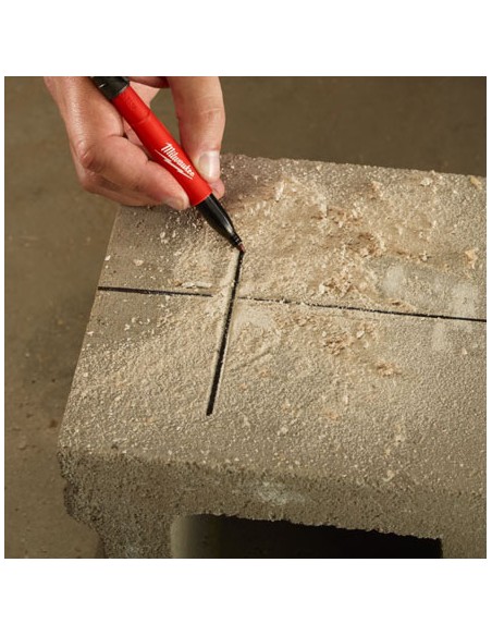 Marcador de tinta permanente, bico fino, Milwaukee, Marcadores, Marcação, Obra, Construção, Marcador, cor preta, pre