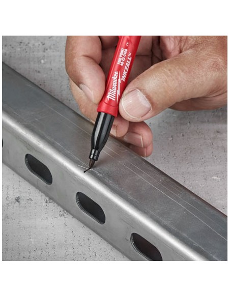 Marcador de tinta permanente, bico fino, Milwaukee, Marcadores, Marcação, Obra, Construção, Marcador, cor preta, pre