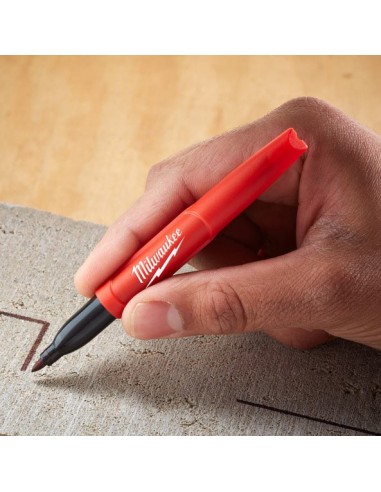 Marcador de tinta permanente, bico fino, Milwaukee, Marcadores, Marcação, Obra, Construção, Marcador, cor preta, pre