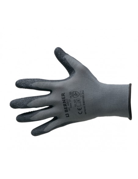 Luvas Nylon revestimento Latex, Luvas para construção, trabalho com máquinas, ferramentas, Luvas de trabalho, Roupa