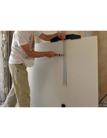 Corte de esquadria, Placas de gesso, Pladur, Gramilho, Marcação e corte, placas de gesso
