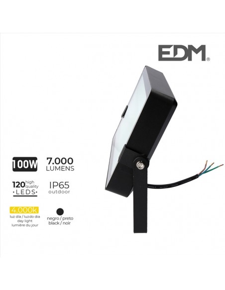 Projetor Led 100W 4000 K 7000 Lumens EDM, Projetores para profissionais, Construção, Pintura, Estuque, Pladur, Luz