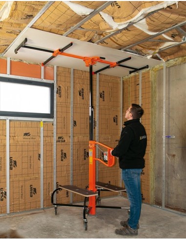 Elevador pladur, Elevador de placas, Levpano, Placas gesso, preços, aplicação, placas gesso cartonado, Montagem