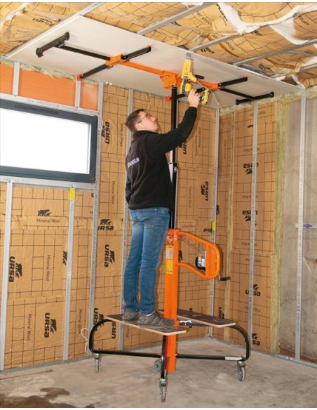 Elevador pladur, Elevador de placas, Levpano, Placas gesso, preços, aplicação, placas gesso cartonado, Montagem