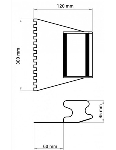 Ergolamina 30 cm, Ergolame, Espátula dentada Mondelin, Espátulas, Bons preços, Espátulas, Espátula de Inox, dentada