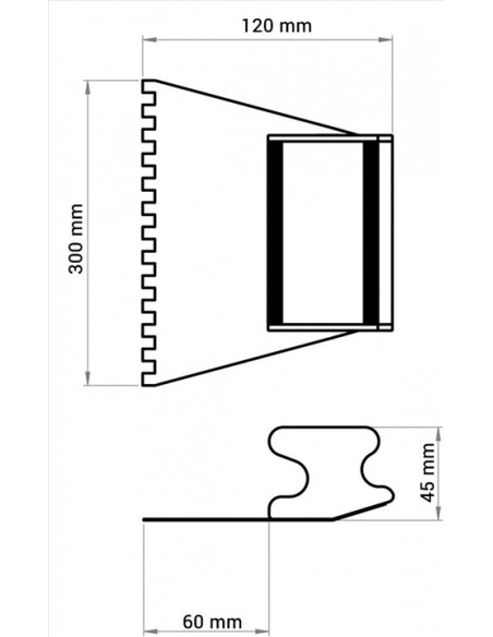 Ergolamina 30 cm, Ergolame, Espátula dentada Mondelin, Espátulas, Bons preços, Espátulas, Espátula de Inox, dentada
