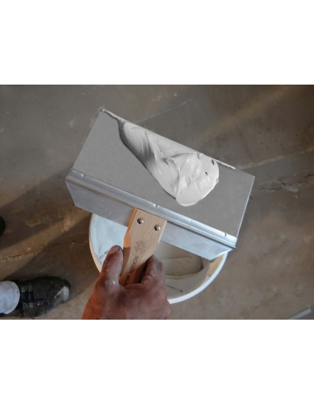 Espatula com cabo de madeira lamina inox, Plaquistas, ferramentas, Lamina Inox, Alisadora Inox para gesso cartonado