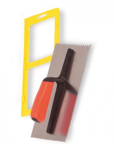 Liçosas dentadas, Lamina dentada, 280x120 mm, Dentes triangulares, Cabo Soft, Lâmina Inox, Ladrilhos, Ladrilhadores Liçosas dentadas, Lamina dentada, 280x120 mm, Dentes triangulares, Cabo Soft, Lâmina Inox, Ladrilhos, Ladrilhadores