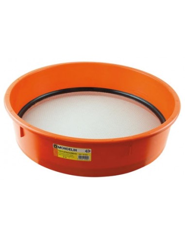 Crivos de plástico, com redes várias medidas, Crivos, Areia, terra, vermelho