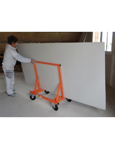 Transportadores de placas, Gesso cartonado, Transporte de placas de gesso, Com rodas, 4 rodas, transportad, Mondelin