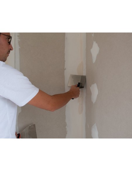 Colher interior para cantos, Inox, Colher interior Drywall, Ferramentas Mob Mondelin, Colheres de angulo, colher canto