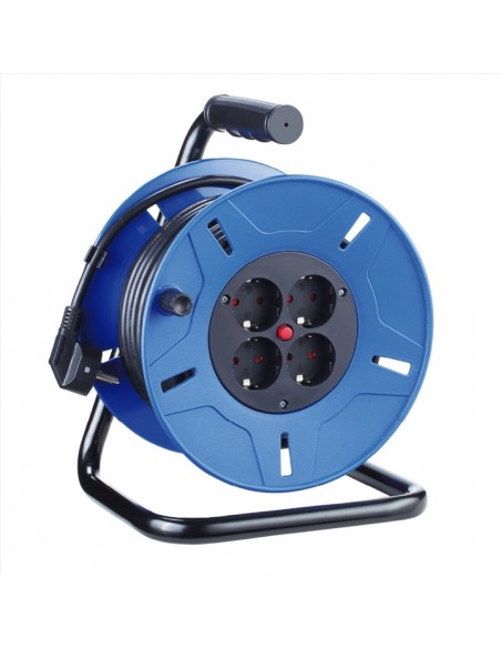 rolo de fio eletrico, extensão, rolo de cabo, material eletrico, Carretel de Cabo, 4 tomadas com terra