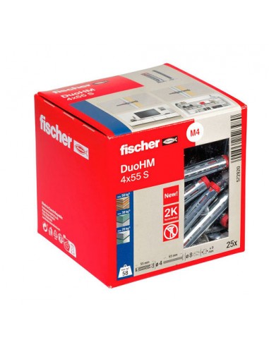 Buchas DUOHM Fischer, Fixação, Em alvenaria, Betão, Fixa, Bucha, Paredes, tetos, Buchas de fixação, Preço, Portuga