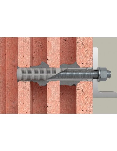 camisa, taco, fixação, bucha quimica, parafusos, buchas, instalações profissionais, construção, tijolos perfurados