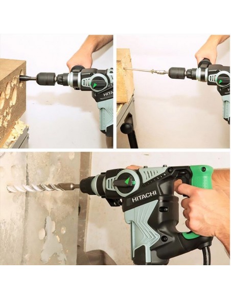 Martelo combinado SDS PLUS HiKOKI DH28PC, Perfuradora, Berbequim, Percussão, Potência: 720 W