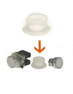 Capa proteção interruptor branco PM / BM, Interruptores, Botões, Putzmeister, Peças, Origem, Máquinas Betonilha