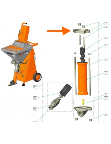 Peças e Acessórios, Ritmo L Plus, Maquinas de projetar reboco, PFT, Maquinas de gesso, Peças de origem, Preços