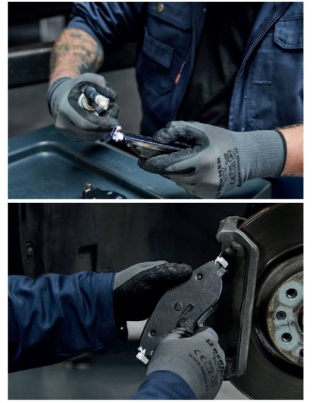 Luvas Nylon revestimento Latex, Luvas para construção, trabalho com máquinas, ferramentas, Luvas de trabalho, Roupa