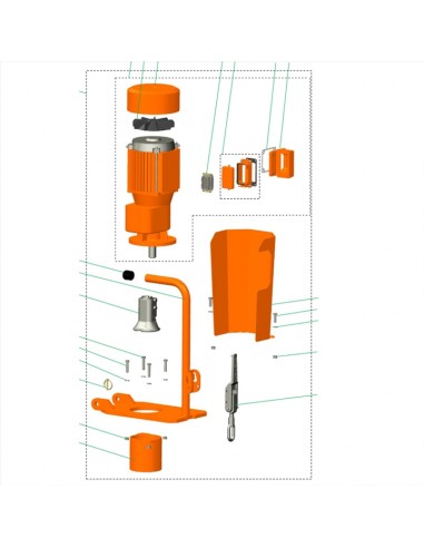 Peças e acessórios para Motor, Ritmo L Plus, Peças de origem, peças para máquinas de projetar, Cardan, Máquinas PF