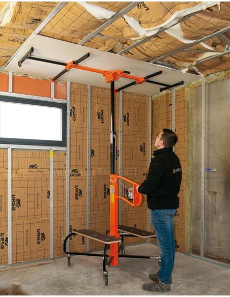 Elevador pladur, Elevador de placas, Levpano, Placas gesso, preços, aplicação, placas gesso cartonado, Montagem